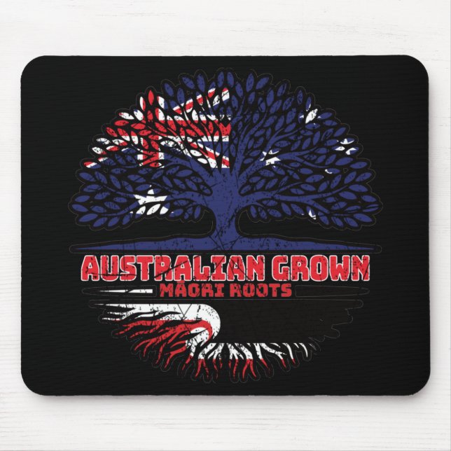 Maori Australian Australia Tree Roots Flag Mousepad (Vorne)
