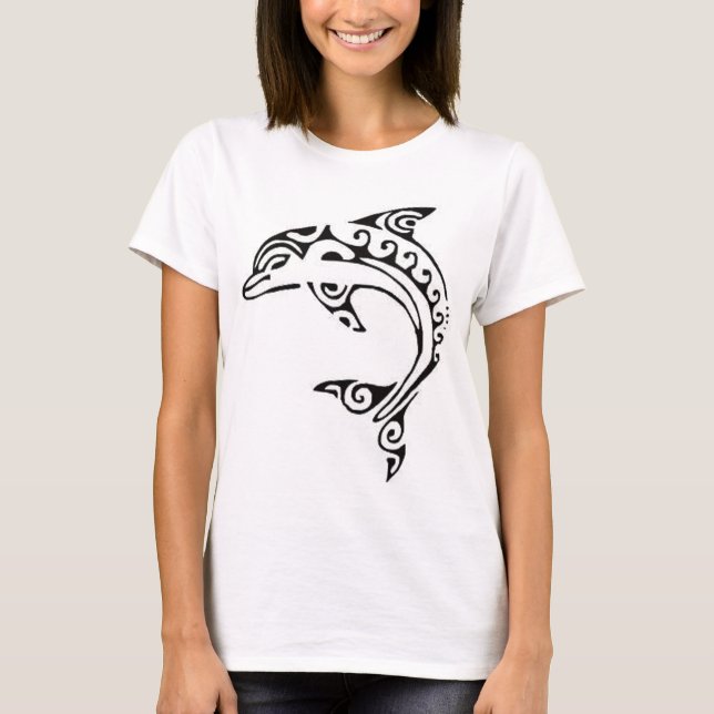 Maori- Delphin T-Shirt (Vorderseite)