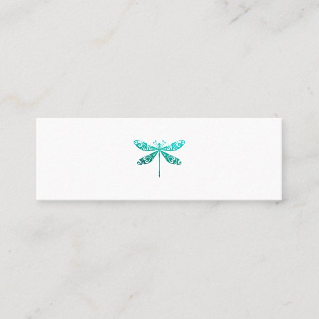 Maori Dragonfly Polynesischer Stamm Tattoo Geschen Telefonnummerkarte (Vorderseite)