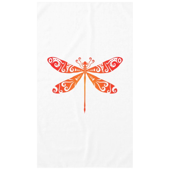 Maori Dragonfly Polynesischer Stamm Tattoo Geschen Tischdecke (Vorderseite)