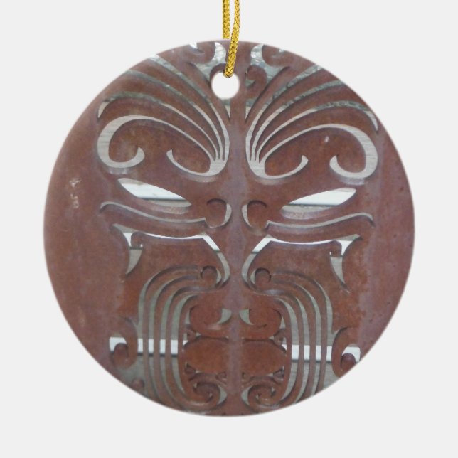 Maori- Entwürfe 4 Keramikornament (Vorne)