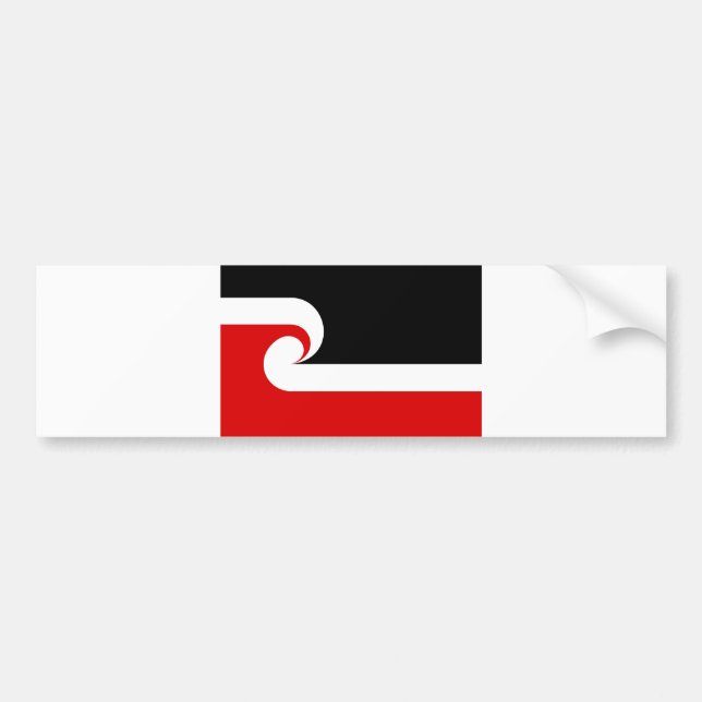 Maori- ethnisches Flaggenneuseeland-Land Autoaufkleber (Vorne)
