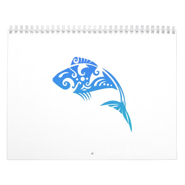 Maori- Fisch-Stammes- Tätowierung - Geschenk-Idee Kalender (Titelbild)