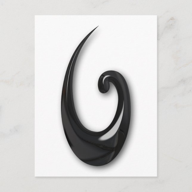 Maori-Fish Hook-obsidian Postkarte (Vorderseite)