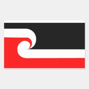 Maori Flag Rechteckiger Aufkleber