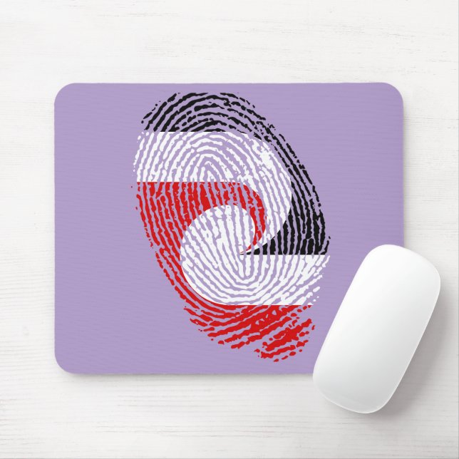 Maori-Flagge Fingerabdrücke Mousepad (Mit Mouse)