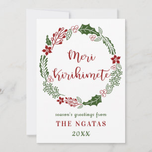 Māori Frohe Weihnachten, Brauch Feiertagskarte