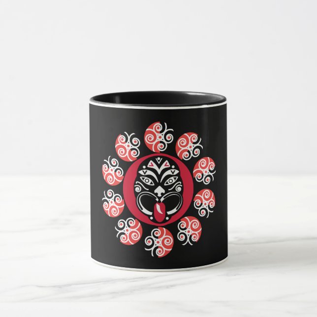 Maori Haka | Neuseeland | Nationale Kunst | Dekort Tasse (Zentrum)