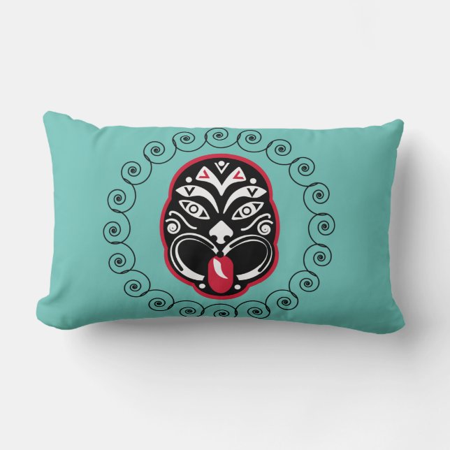 Maori Haka | Neuseeland | Native Art | Dekoration Lendenkissen (Vorderseite)