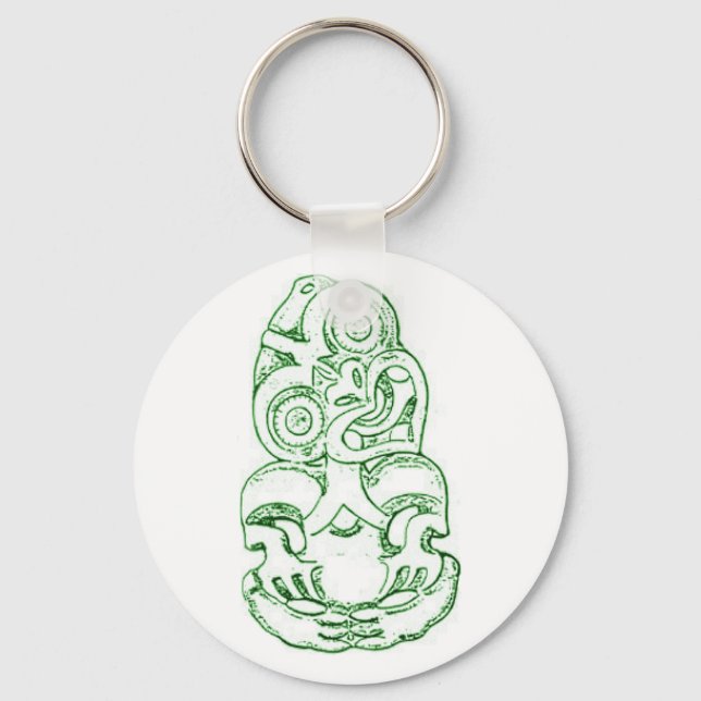 Maori Hei-Tiki Sketch Schlüsselanhänger (Vorderseite)