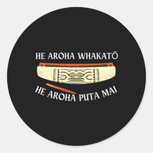 Maori Hei Tiki Tribal Tattoo Neuseeland Polynesien Runder Aufkleber