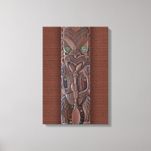 Maori Kahungunu Carving Leinwanddruck