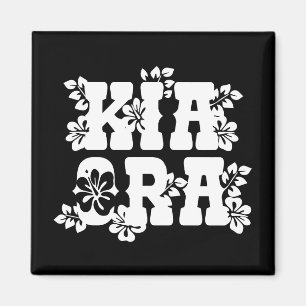Maori- Kia Ora Plumeria-Blumen-Geschenk-Idee Magnet