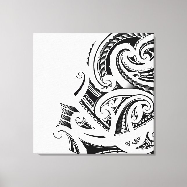 Maori Kirituhi Tattoo Art Leinwanddruck (Vorderseite)
