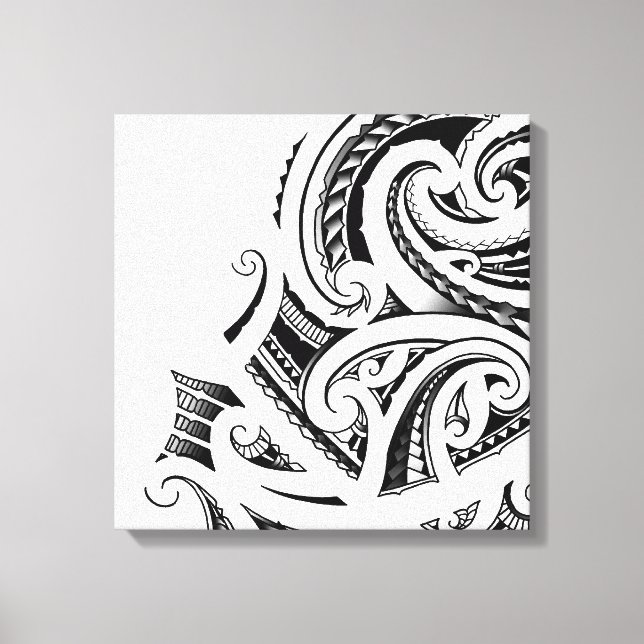 Maori Kirituhi Tattoo Art Leinwanddruck (Vorderseite)