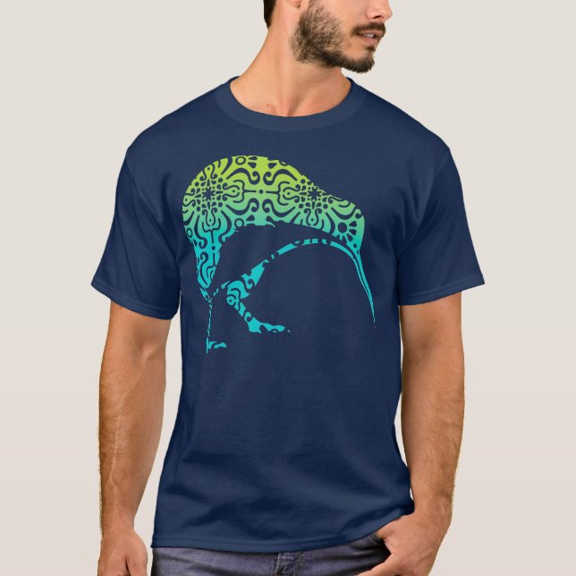 Maori Kiwi Tribal Aborigi Neuseeland Bird T-Shirt (Vorderseite)