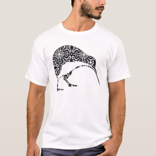 Maori Kiwi Tribal Aboriginal New Zealand Bird Art T-Shirt
