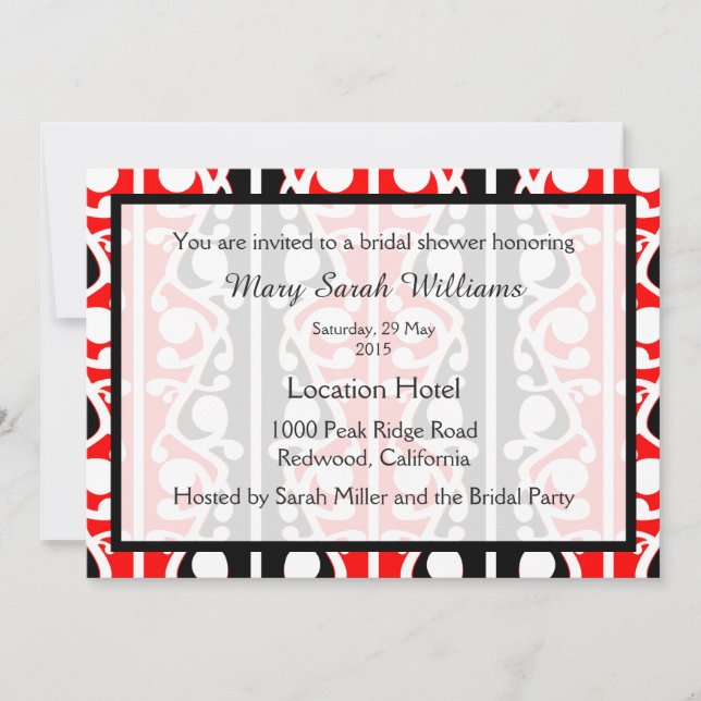 Maori Kowhaiwhai Bridal Shower Einladung (Vorderseite)