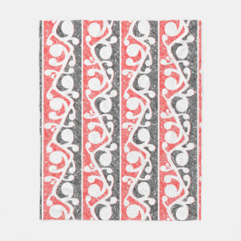 Maori Kowhaiwhai Marbled Pattern Fleecedecke