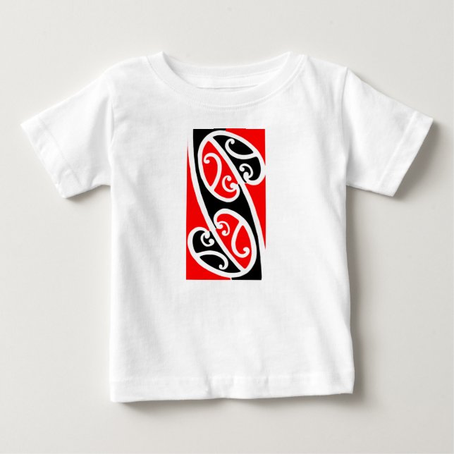 Maori- Kowhaiwhai Muster 2 Baby T-shirt (Vorderseite)