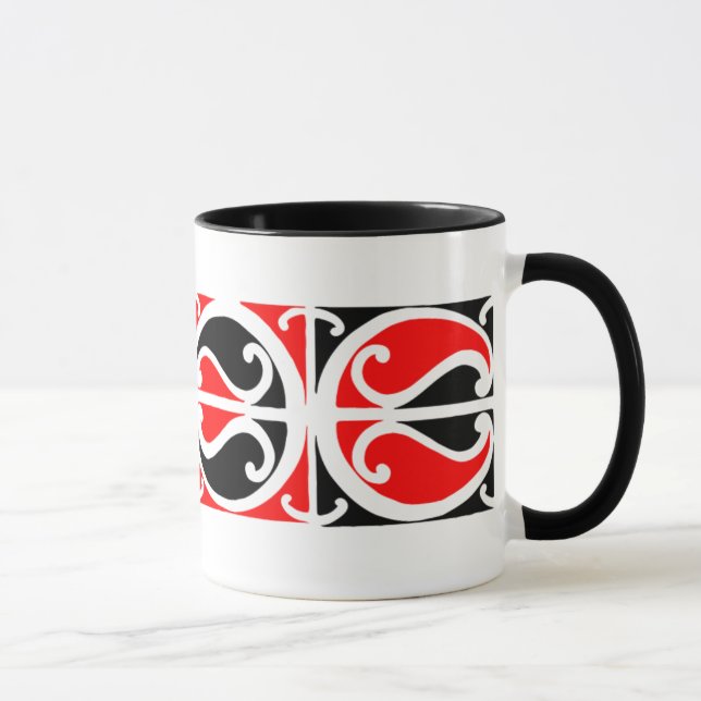 Maori- Kowhaiwhai Muster 3 - Tasse (Rechts)
