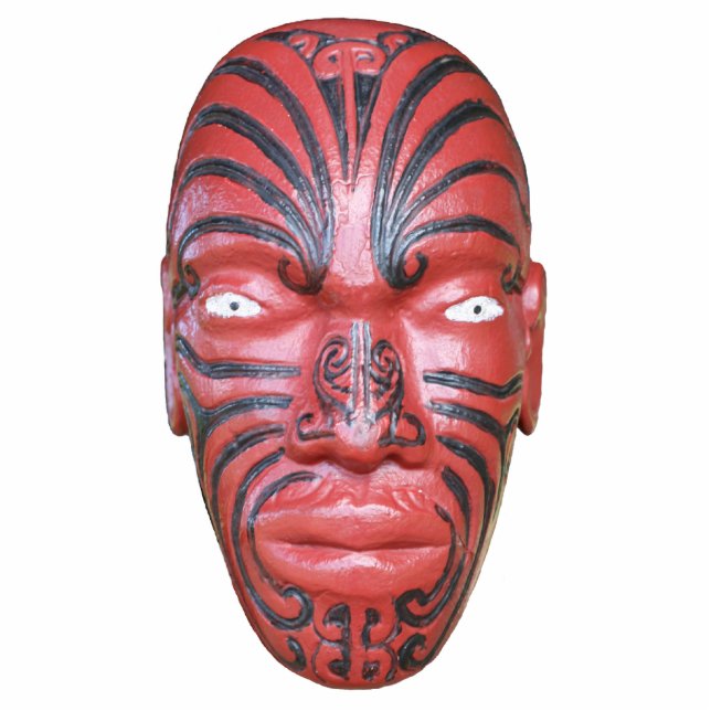 Maori- Kriegs-Kanu-Repräsentationsfigur Fotoskulptur Ornament (Vorne)