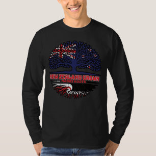 Maori New Zealander New Zealand Tree Roots Flag T-Shirt