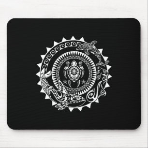 Maori Polynesischer Tattoo Orca Dolphin Turtle Scu Mousepad