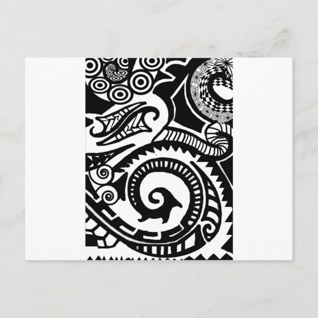 Maori Postkarte (Vorderseite)