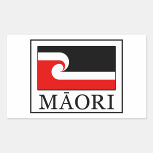 Maori- Rechteckiger Aufkleber