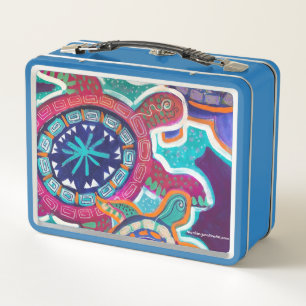 Maori-Schildkröte-Metall-Lunchbox Metall Brotdose