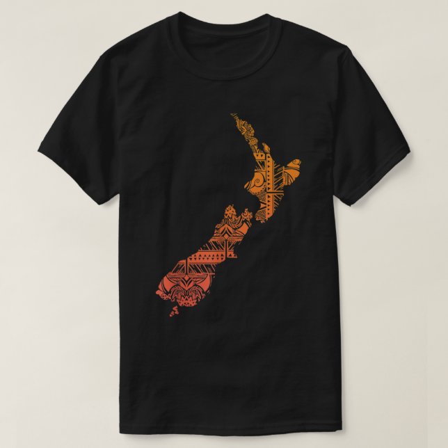 Maori Stamm Polynesien Neuseeland Kultur Tattoo T-Shirt (Design vorne)