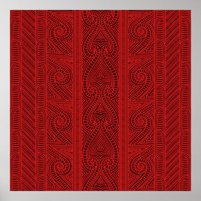 Maori-Stammesmuster - The Whakairo art of carving Poster (Vorne)