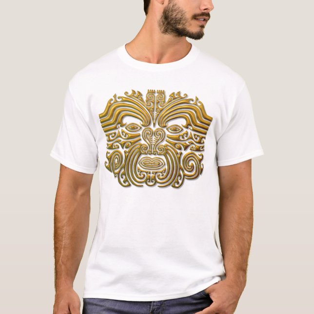 Maori- Tätowierung - Gold T-Shirt (Vorderseite)