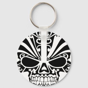 Maori- Tätowierungs-Masken-Schädel Schlüsselanhänger