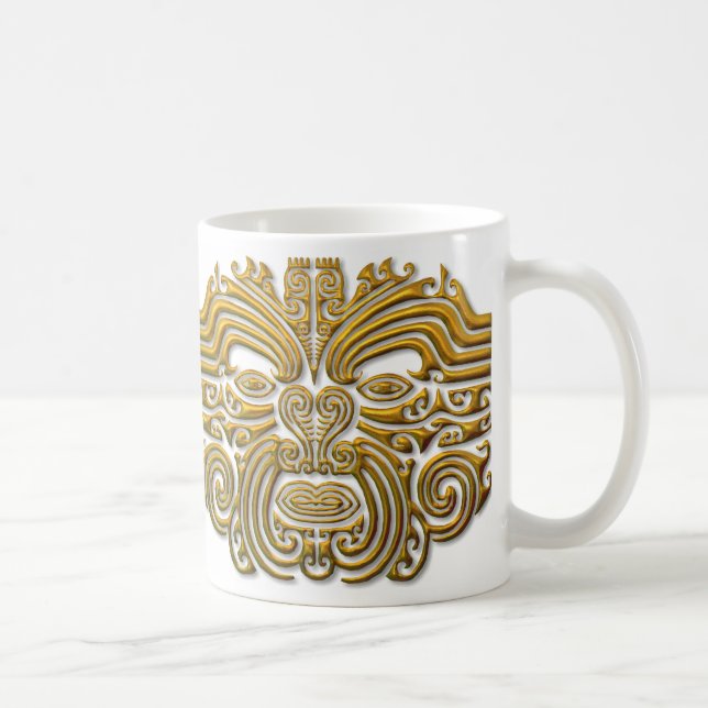 Maori Tattoo - Gold Kaffeetasse (Rechts)