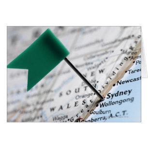 Map Button in Sydney, Australien auf Karte