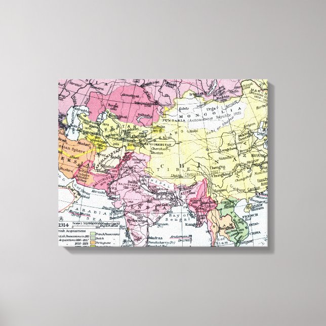 MAP: EUROPE IN ASIA LEINWANDDRUCK (Vorderseite)