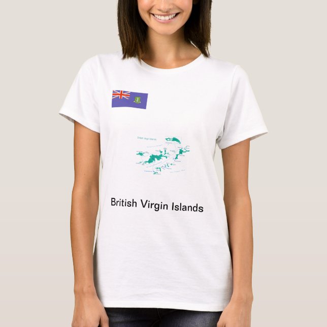 Map/FLAG British Virgin Islands T-Shirt (Vorderseite)