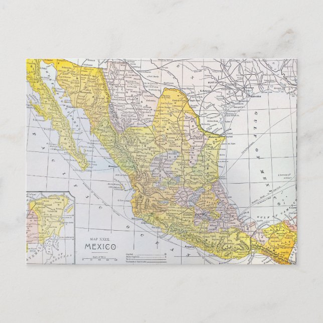 MAP: MEXIKO POSTKARTE (Vorderseite)