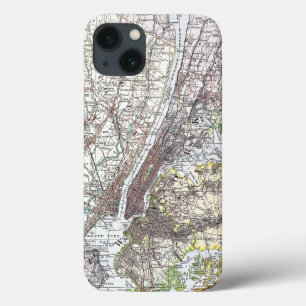 Map: New York Area, 1906 iPhone 13 Hülle