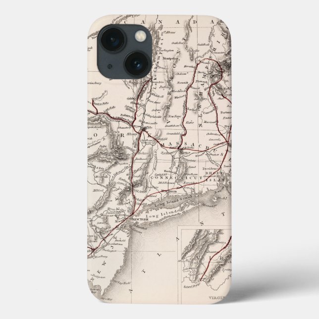 Map: Northeast USA Case-Mate iPhone Hülle (Rückseite)