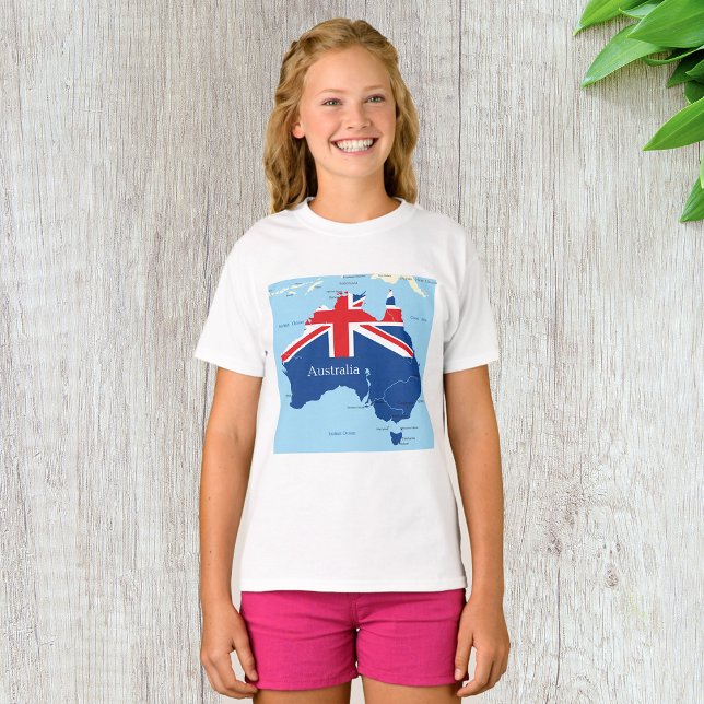 Map of Australia Girls T - Shirt (Von Creator hochgeladen)