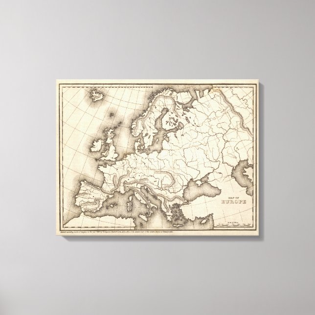 Map of Europe 2 Leinwanddruck (Vorderseite)