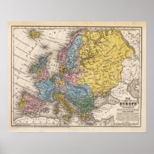Map of Europe 4 Poster