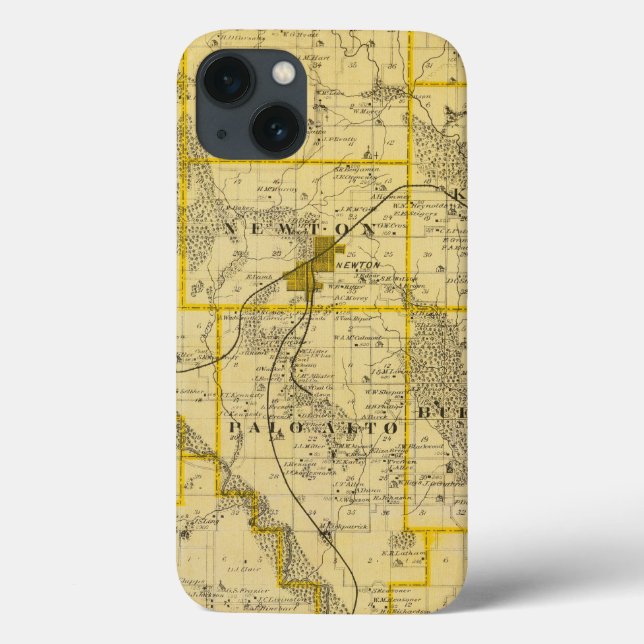 Map of Jasper County, State of Iowa Case-Mate iPhone Hülle (Rückseite)
