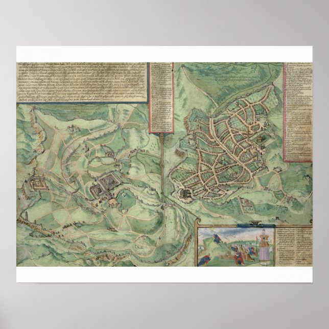 Map of Jerusalem, from 'Civitates Orbis Terrarum' Poster (Vorne)