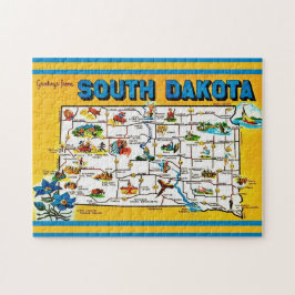 Map of South Dakota 11x14 Jigsaw Puzzle