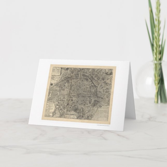 Map of the City of Paris by Nicolas de Fer 1700 Karte (Vorderseite)