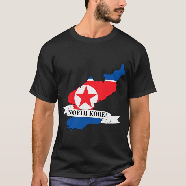Map of the North Korean flag T-Shirt (Vorderseite)